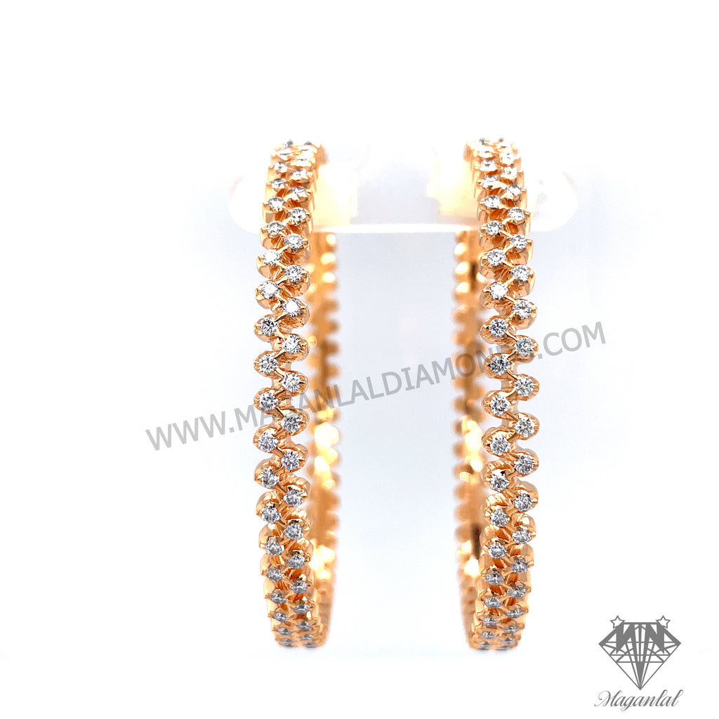 Floral Ruby Diamond + 18k Gold Bangle Bracelet – Andaaz Jewelers